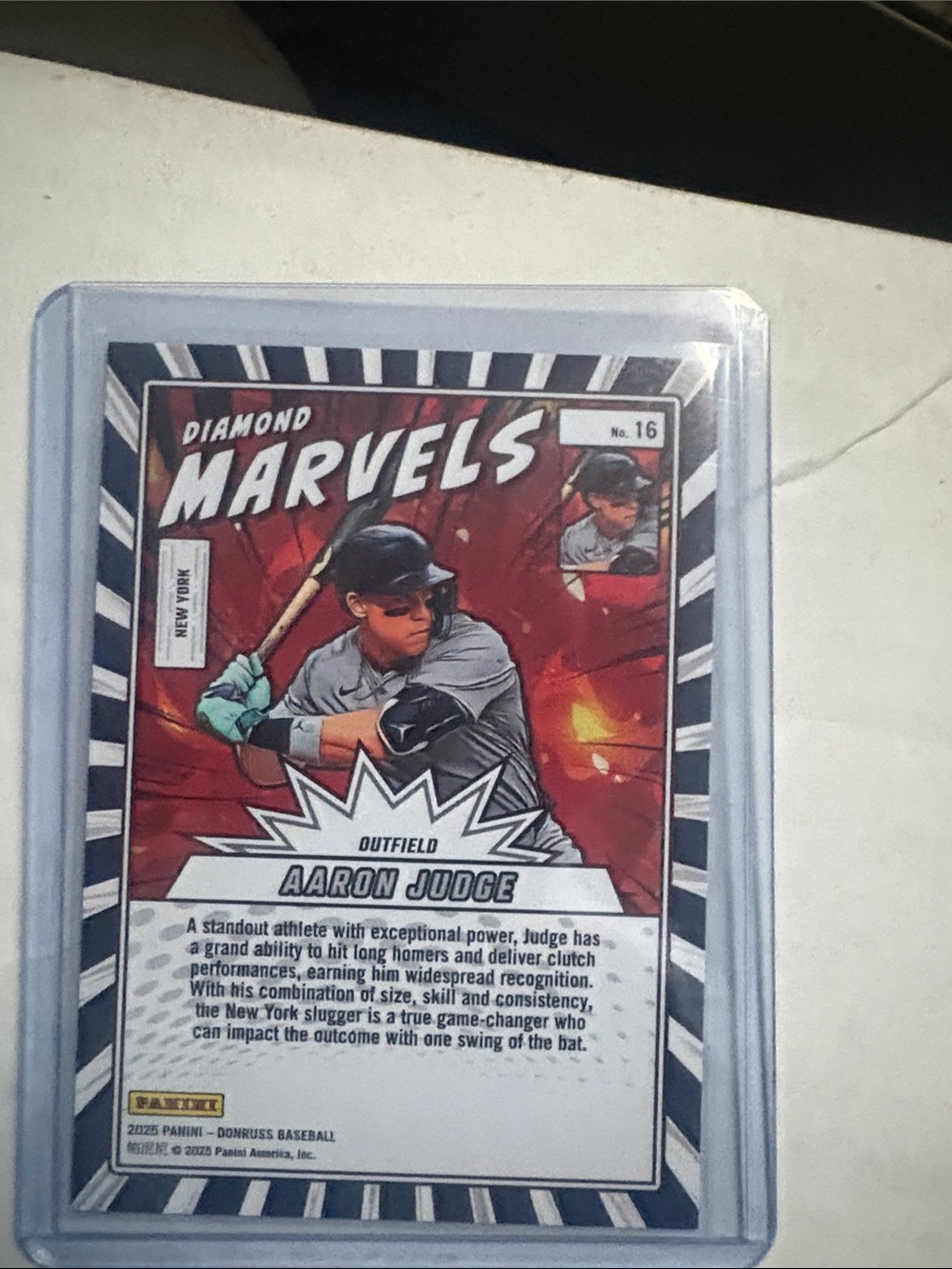 Aaron Judge Donruss Marvels #16 /99 Baseball Trading Card - Red Background - Picture 2 of 2